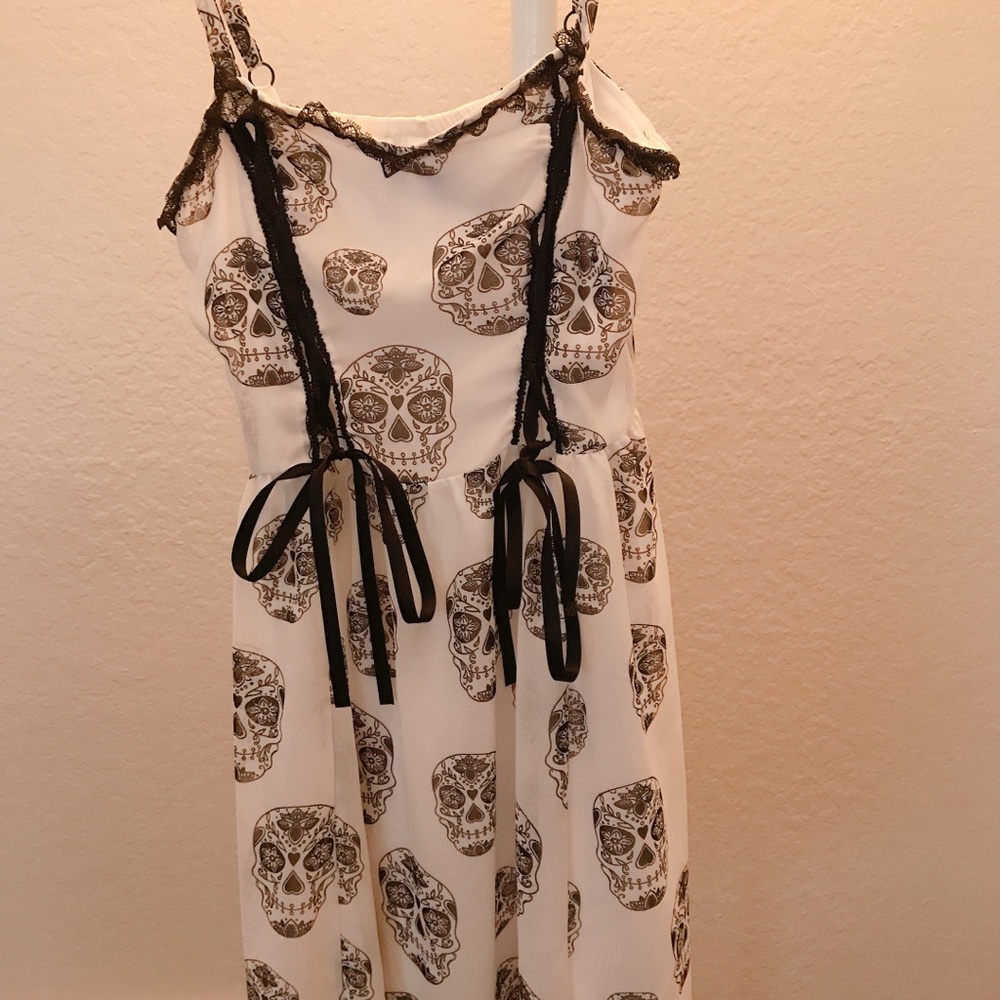 hot topic royal bones Skull punk dress